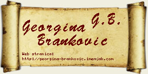Georgina Branković vizit kartica